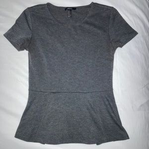 Gray Peplum top